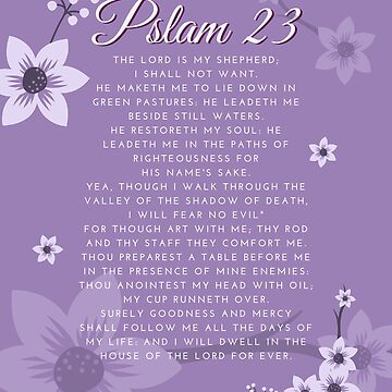 Artwork thumbnail, Psalm 23 (Lavendar) with Flowers by Dream Big! by E. H.