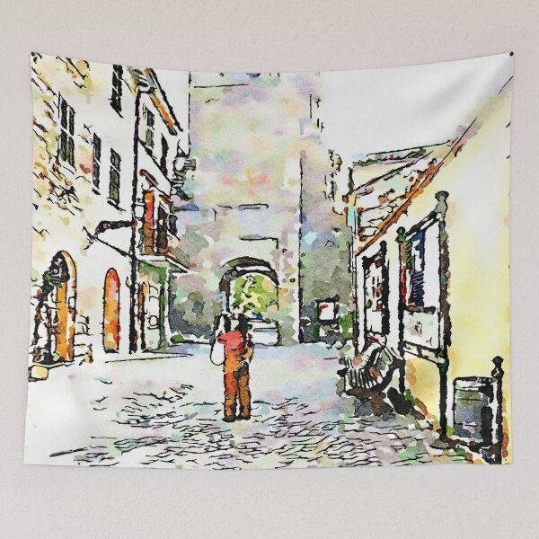 Item preview, Barbarano Romano: foreshortening with tower designed and sold by Giuseppe Cocco.