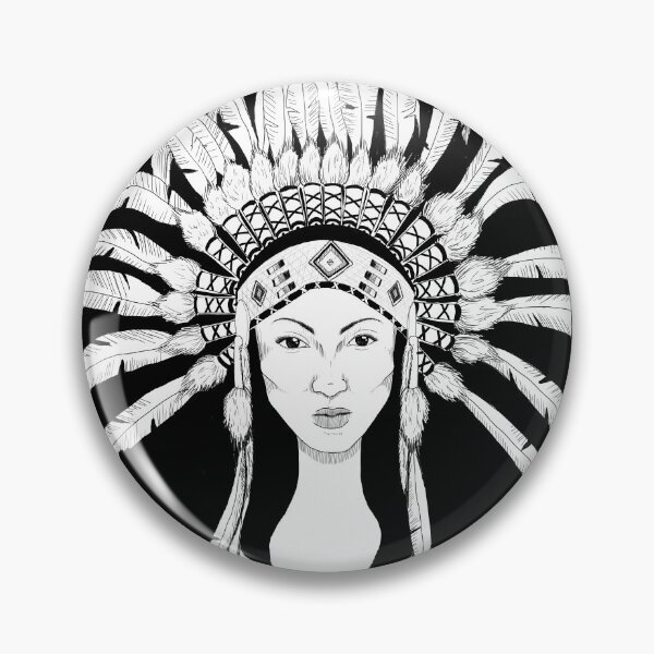 Item preview, Native American Woman with Headdress designed and sold by CKlinger.