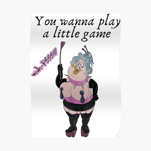 Naughty Milf Wants To Play A Game Ducktales Poster By Oinkshop Redbubble