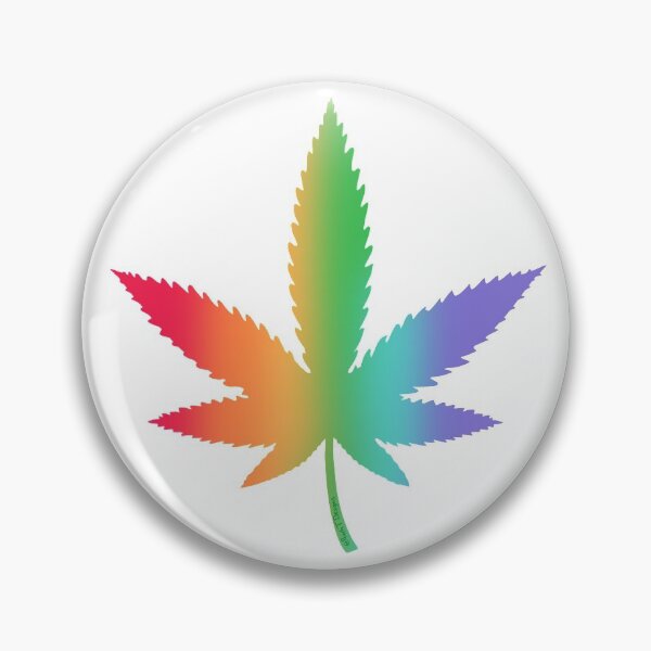 Item preview, LGBTQ+ Rainbow Kush Gradient Weed Leaf designed and sold by Peach T.