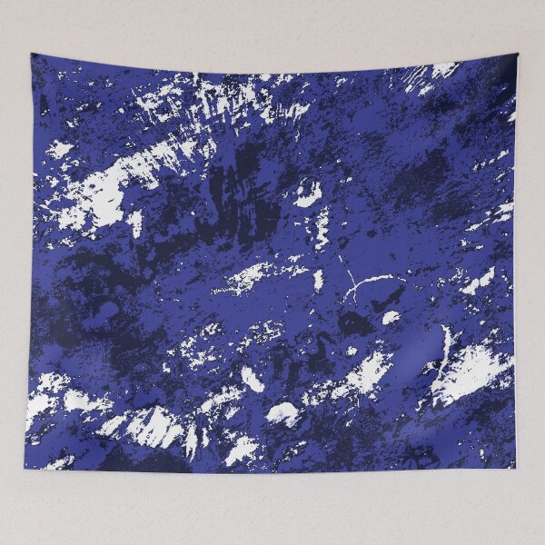 Item preview, Deep ocean blue abstract art designed and sold by ByPeachyDesigns.