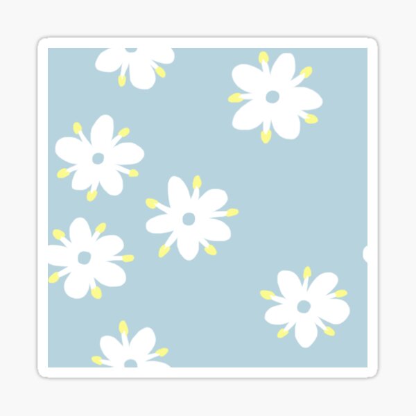 Elderflowers on baby blue Sticker