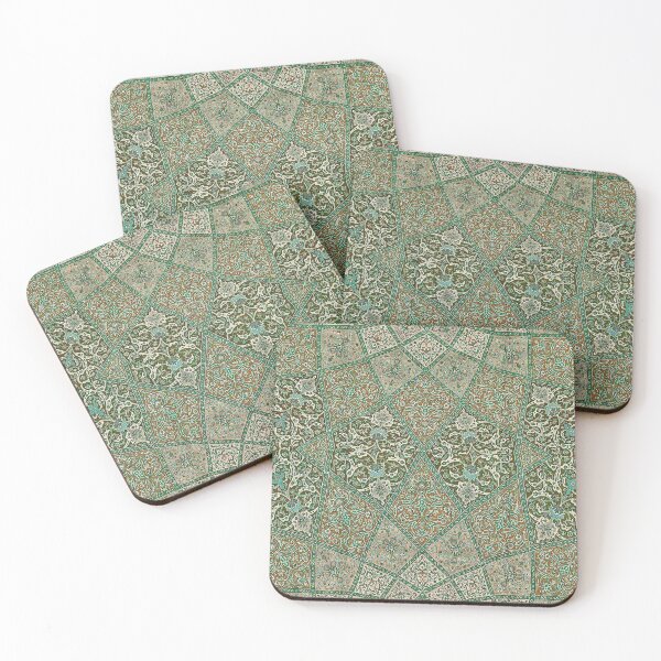Item preview, Antique Blue Green Persian Rug Print designed and sold by Vicky Brago-Mitchell®.