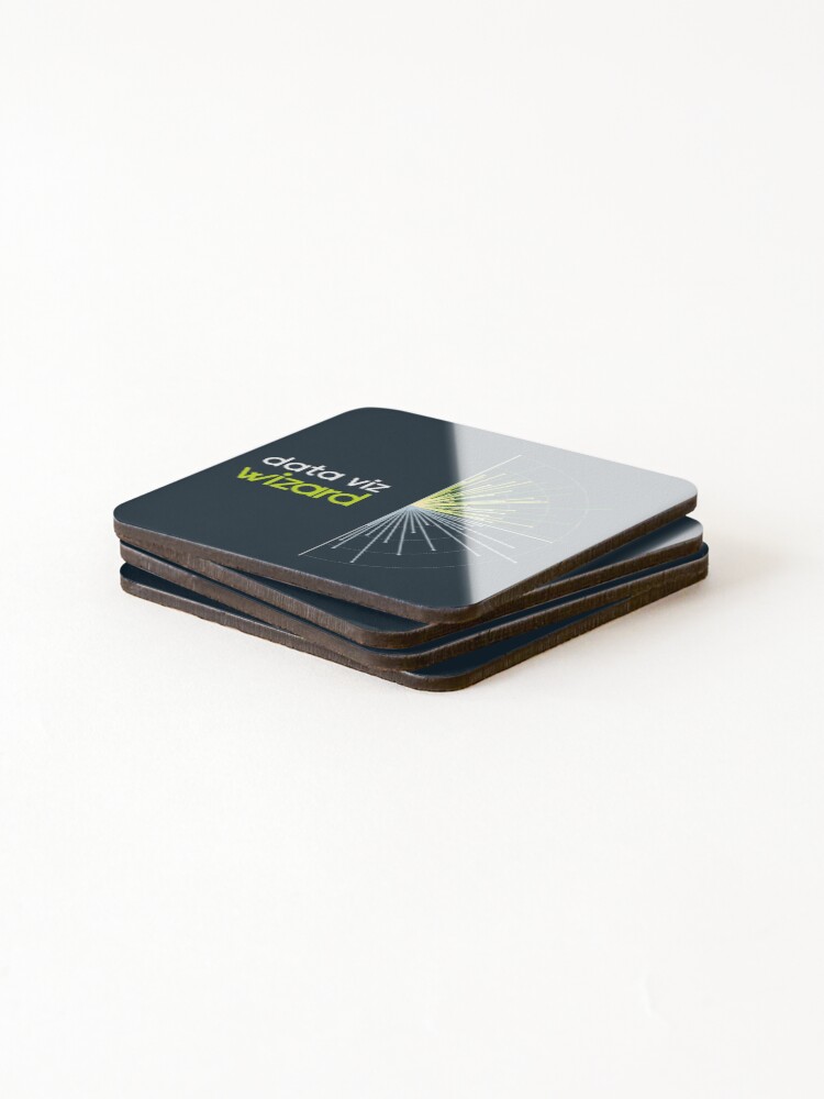 Thumbnail 4 of 5, Coasters (Set of 4), Data Visualization Wizard designed and sold by PrairieGrouse.