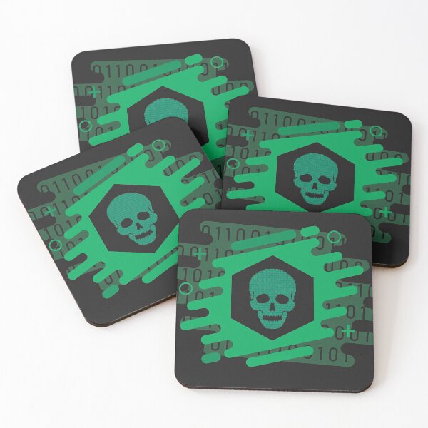 Item preview, Hacker Bits Skull (Dark) designed and sold by Devshirt.