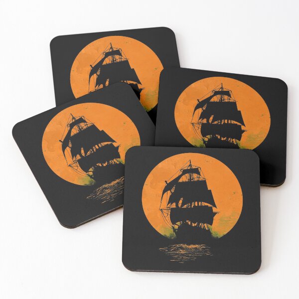 Item preview, Pirate ship sunset designed and sold by MisterMacadamia.