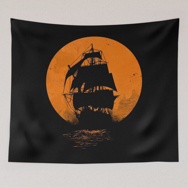Item preview, Pirate ship sunset designed and sold by MisterMacadamia.