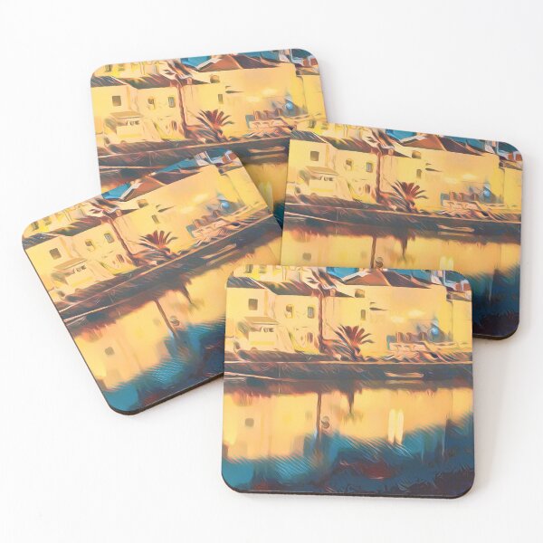 Item preview, Reflections at night in the river water, houses, lights, boats and trees. designed and sold by Rui Valverde.