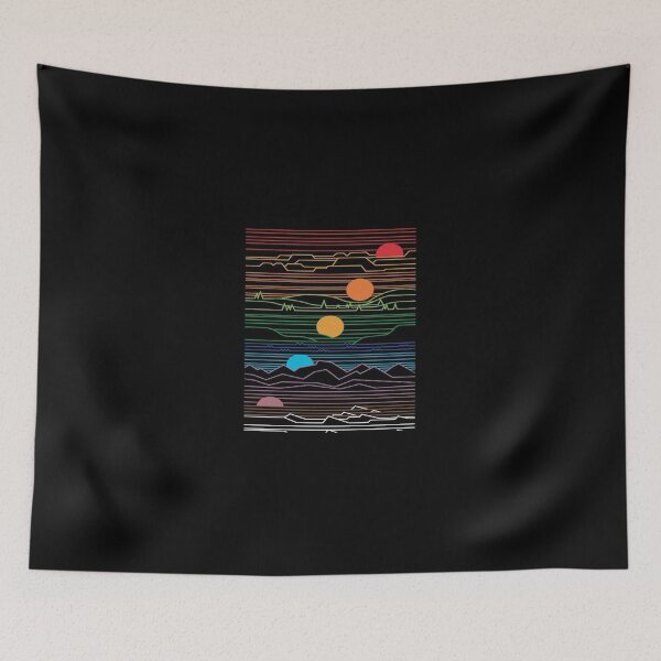 Item preview, Vaporwave Line art sunset designed and sold by JuttaMuller.