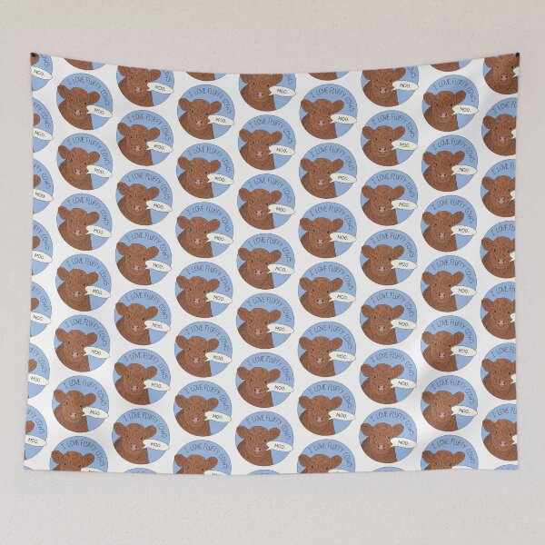 Item preview, I love fluffy cows designed and sold by PeachCatDesigns.