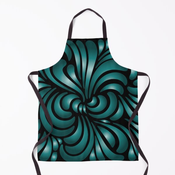 Item preview, Black and Teal Floral Pattern designed and sold by venella.