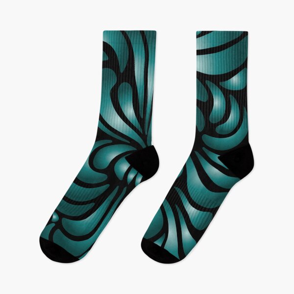 Item preview, Black and Teal Floral Pattern designed and sold by venella.