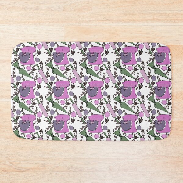 Item preview, Green and Pink Baking Floral Pattern designed and sold by willowsbunnies.