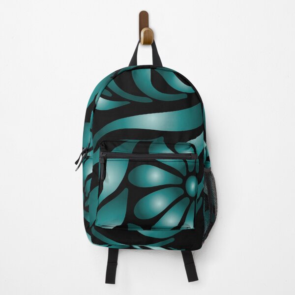 Item preview, Black and Teal Floral Pattern designed and sold by venella.