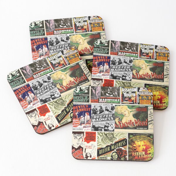 Item preview, Anti marijuana vintage film posters collage designed and sold by Try-It.