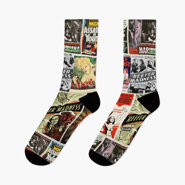 Item preview, Anti marijuana vintage film posters collage designed and sold by Try-It.