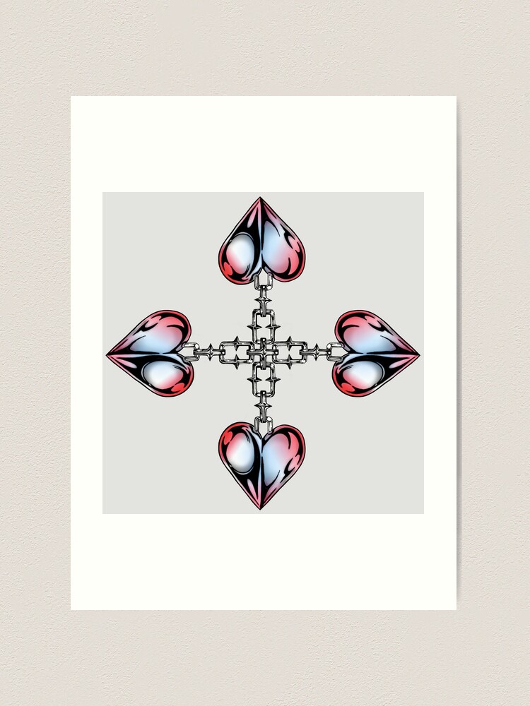 Metal Hearts Chain Art Print for Sale by SOFT DREAD ☹︎