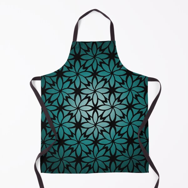 Item preview, Black and Teal Floral Pattern designed and sold by venella.
