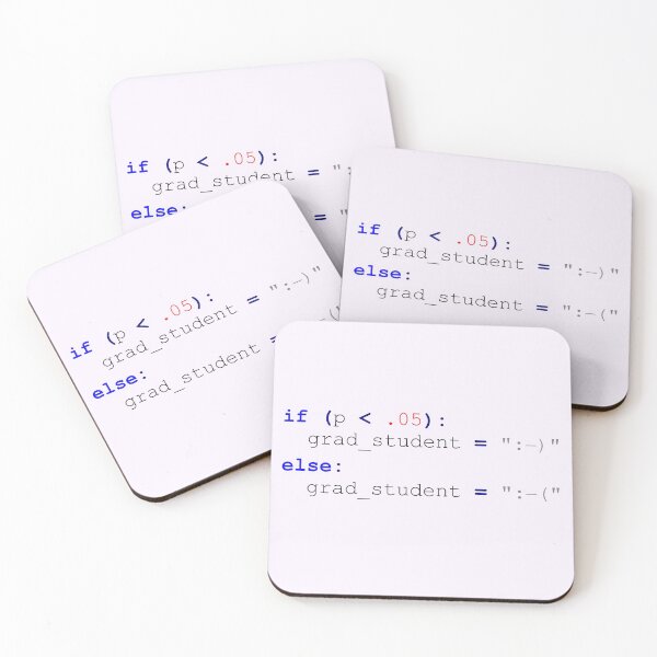 Item preview, Statistical significance = Happy grad student (Python inspired) designed and sold by Lindsay Santacroce.