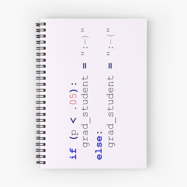 Item preview, Statistical significance = Happy grad student (Python inspired) designed and sold by Lindsay Santacroce.