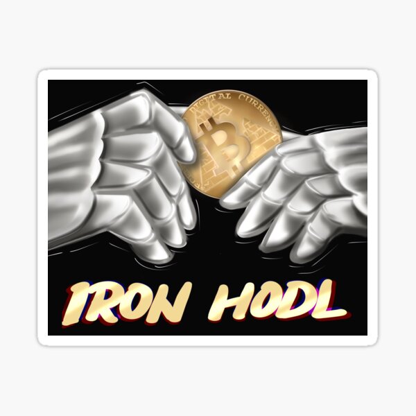 Iron Hodl Bitcoin Sticker