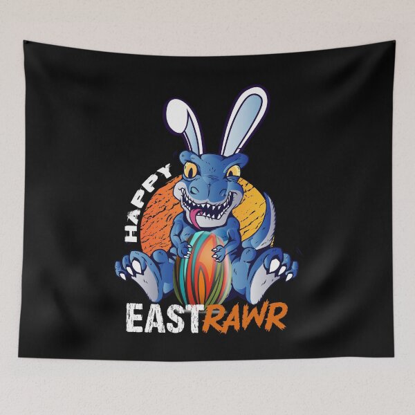 Item preview, Happy EastRAWER T-Rex Dinosaur Easter Bunny Egg designed and sold by 9ine9.