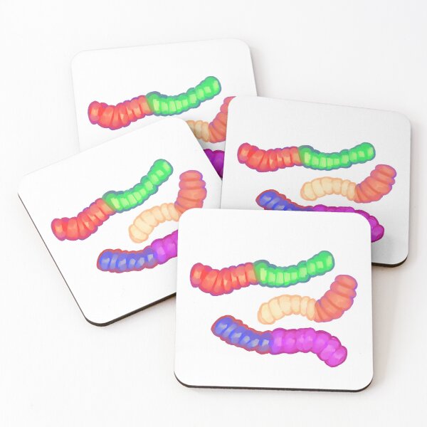 Item preview, gummy worm sticker pattern designed and sold by Enternamehereee.