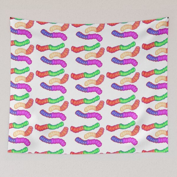 Item preview, gummy worm sticker pattern designed and sold by Enternamehereee.
