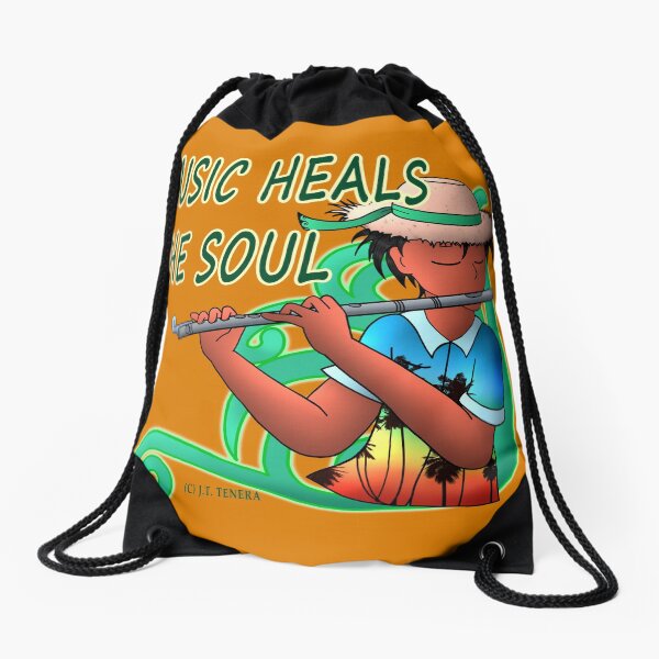 Healing Music of The Island Drawstring Bag