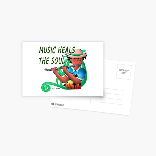 Healing Music of The Island Postcard