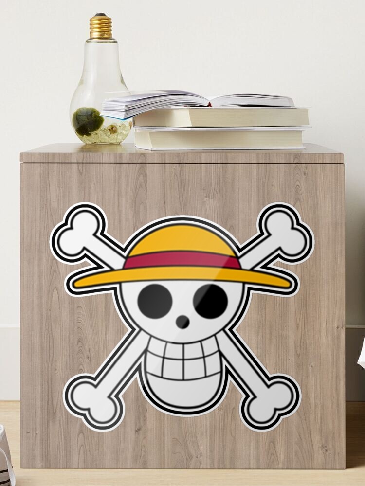 StrawHat Flag and Mask and more to decorate your room , buy and join the  Straw Hat crew Sticker for Sale by Alluka Brand