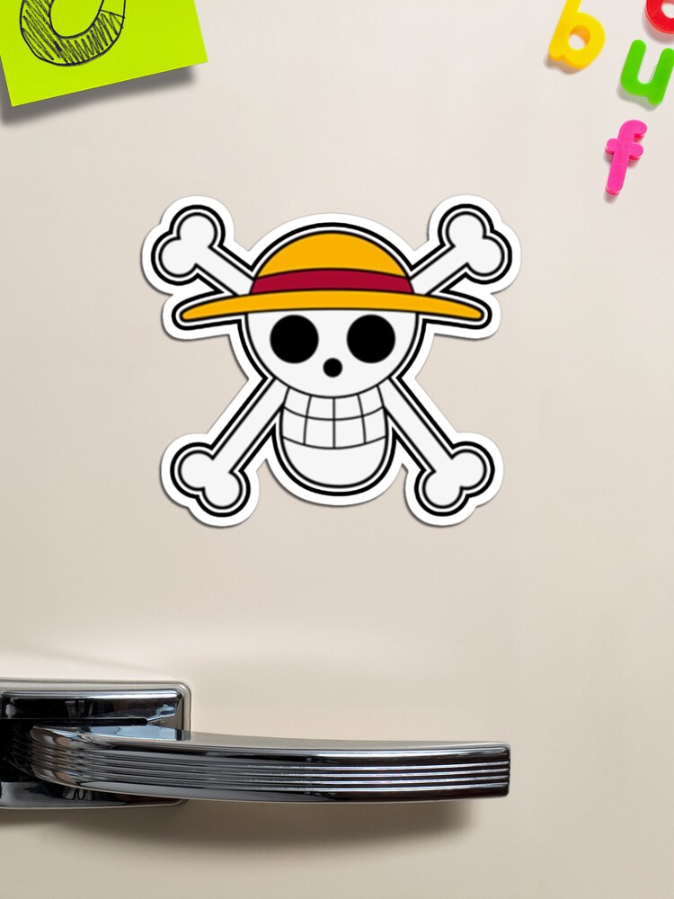 StrawHat Flag and Mask and more to decorate your room , buy and join the  Straw Hat crew Sticker for Sale by Alluka Brand