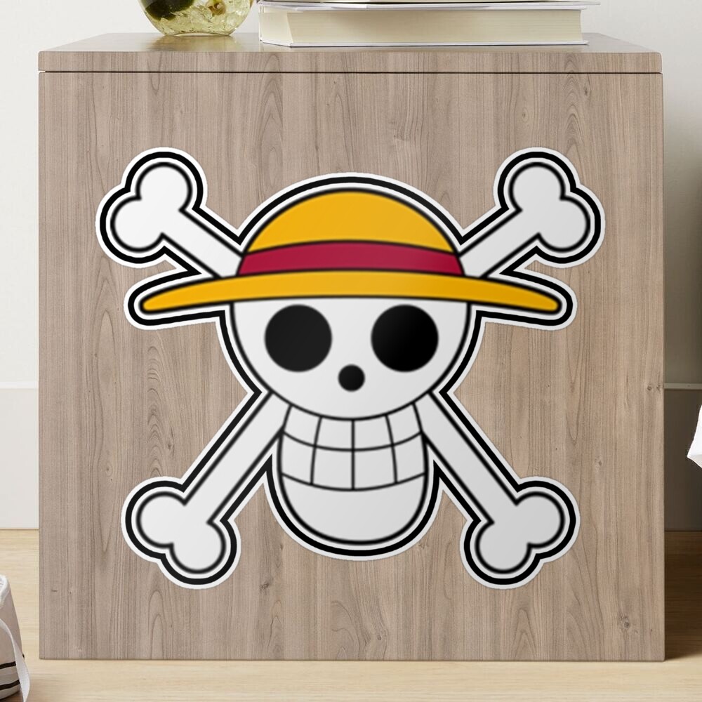 StrawHat Flag and Mask and more to decorate your room , buy and join the  Straw Hat crew Sticker for Sale by PalmMurrdg