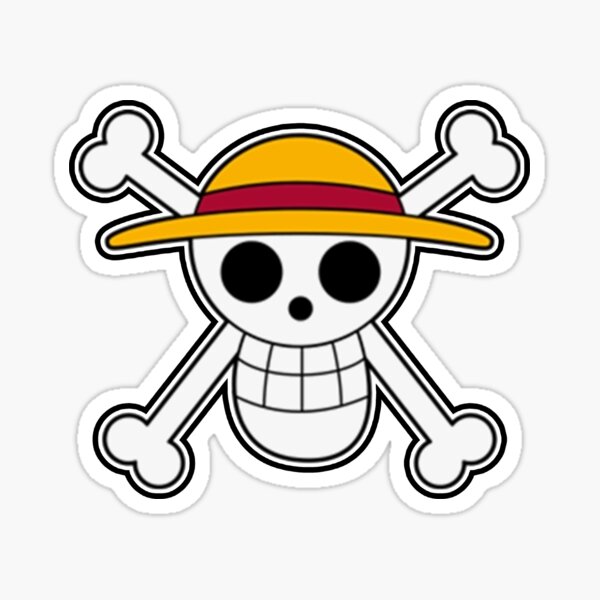 Sticker One Piece - Logo drapeau de l'équipage du chapeau de paille