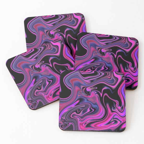 Item preview, Psychedelic Black Neon Pink designed and sold by JustFloating-.