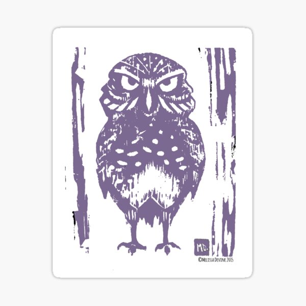 Burrowing Owl by Melissa Devine Sticker