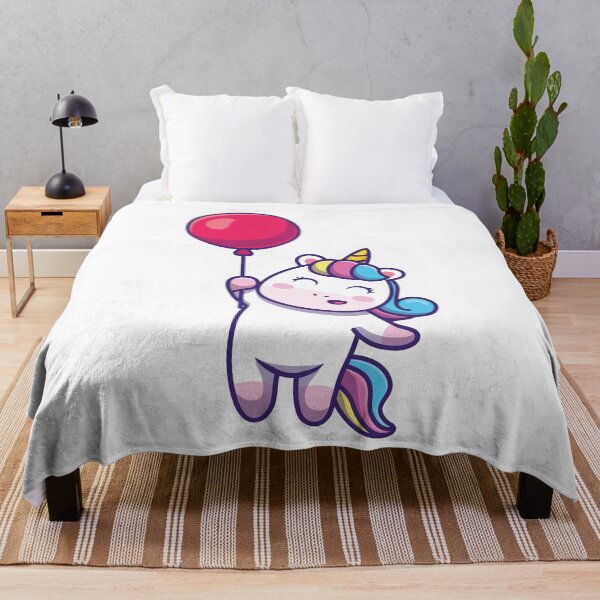 Item preview, cute unicorn balloon red designed and sold by Haxino.
