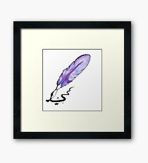 Watercolor Quill Pen Framed Print