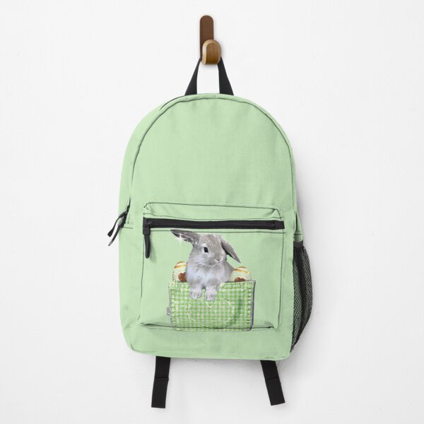 Item preview, Cute Easter Bunny Eggs in a Green Plaid Spring Pocket Kawaii designed and sold by Jolly-Yosei.