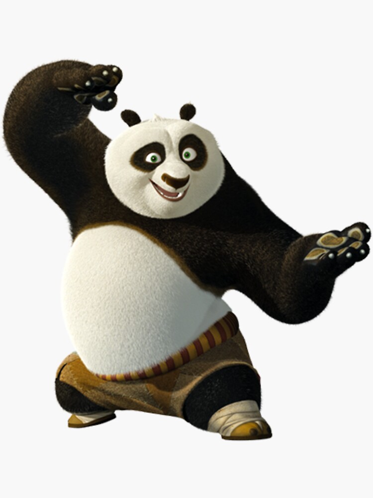 "Kung fu panda" Sticker by Amanmyrat Redbubble