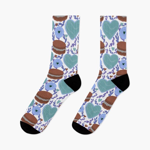 Item preview, Cookies and Floral Baking Pattern designed and sold by willowsbunnies.