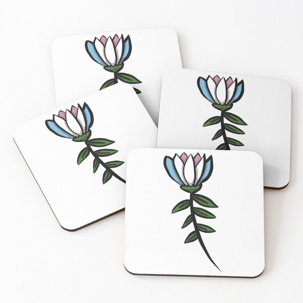 Aperçu de l'œuvre Trans Flag Genderqueer MTF FTM Flower Design furtif créée et vendue par tragiciandesign.