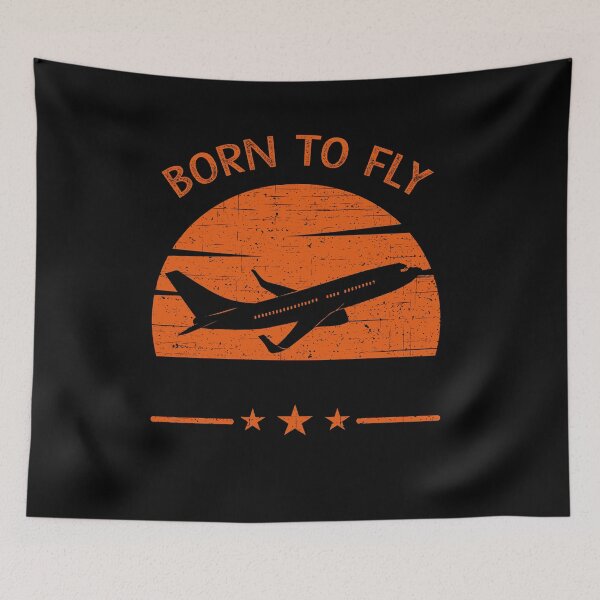Item preview, Born to Fly Aviation Round Vintage Sunset designed and sold by liftdesign.