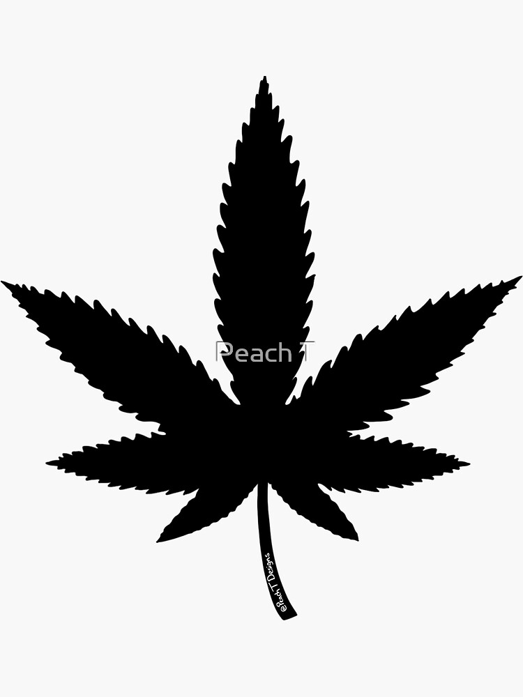 "Blackjack Weed Leaf" Sticker for Sale by ontheledge Redbubble