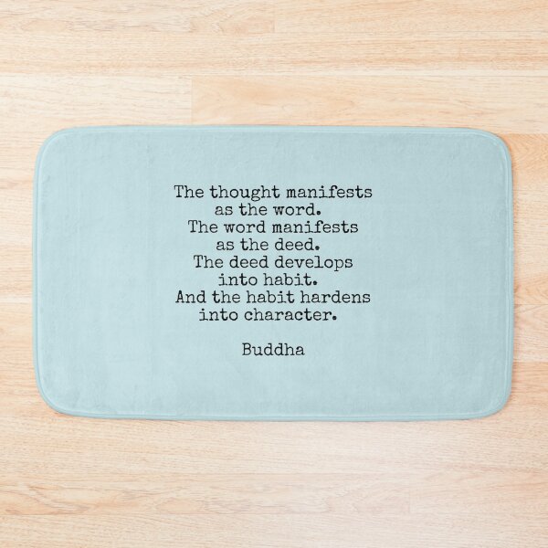 Item preview, The thought manifests as the word - Buddha vintage typewriter style designed and sold by Inspirationmotivation.