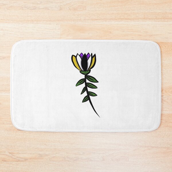 Item preview, Non binary flag enby stealth flower design trans genderqueer  designed and sold by tragiciandesign.