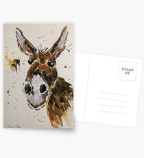 Funny Donkey and Bumble bee Postcards