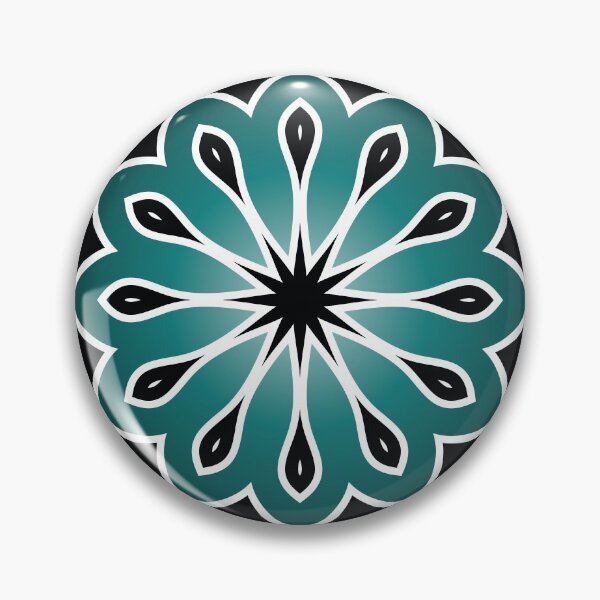 Item preview, Black and Teal Mandala Art designed and sold by venella.