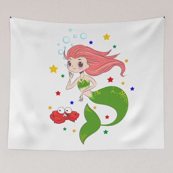 Item preview, Mermaid and crab playing. designed and sold by Blue  Dragon.